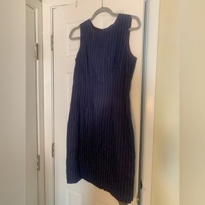Vintage Navy pinstripe Laura madrigano sheath dress